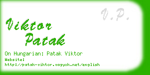 viktor patak business card